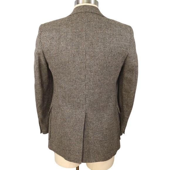 Imperial by Haggar Sport Coat Mens 42L Gray Check Wool Tweed Jacket Blazer Vtg - Picture 2 of 15